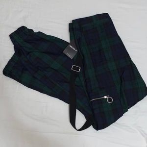 Forever 21 Plaid Zip Pocket Joggers
